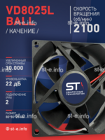 Вентилятор  VD8025L Ball (качения) 24V - st-e.info - Пятигорск