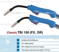 Горелка для полуавтоматической сварки TBi 150-DR-blue-ESG, с поворотным корпусом, длина 3 метра - st-e.info - Пятигорск