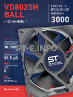 Вентилятор  VD8025H Ball (качения) 12V - st-e.info - Пятигорск