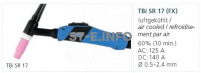 Горелка для аргонодуговой сварки TIG SR-P 17 FX TBi  8 м (газовое охлаждение) - st-e.info - Пятигорск