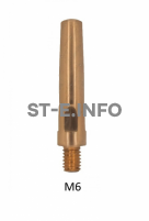Наконечник токосъемный длинный М6х45 ф 1,6 - st-e.info - Пятигорск