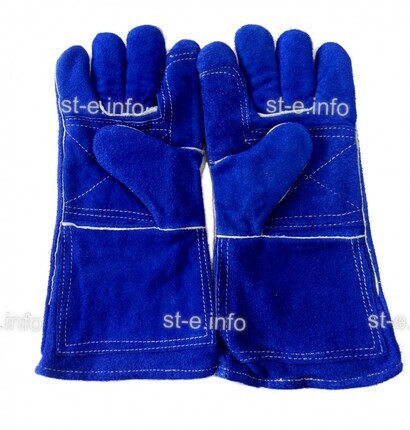 Краги спилковые с подкладом Сапфир - st-e.info - Пятигорск